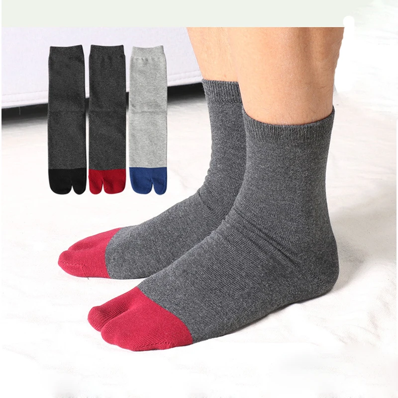 

5 Pairs New Tabi Socks Cotton Two Toed Japanese Style Kimono Geta Sock Mens Womens 2 Finger Toe Elastic Clogs Socks Fashion Wear