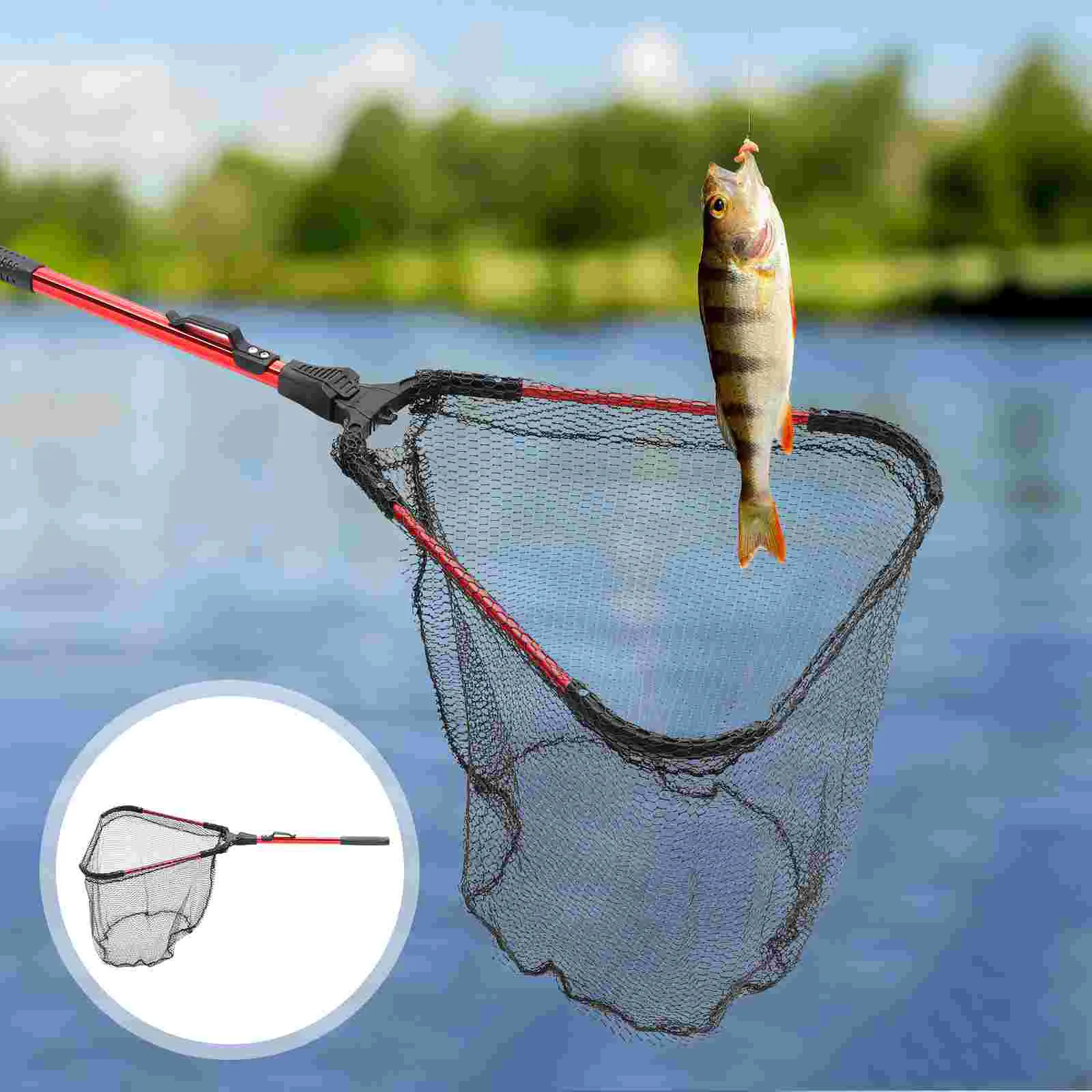 Landing Net Foldable Fishing Net Telescopic Fishing Net Extendable