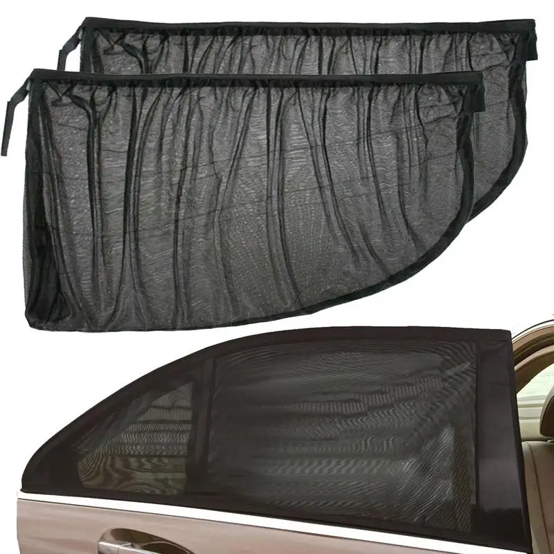 

Thermal Insulation Sunshade Thermal Sunshade Breathable Side Window Shading Auto Mosquito Curtain Clear Rear View Mirror Effect