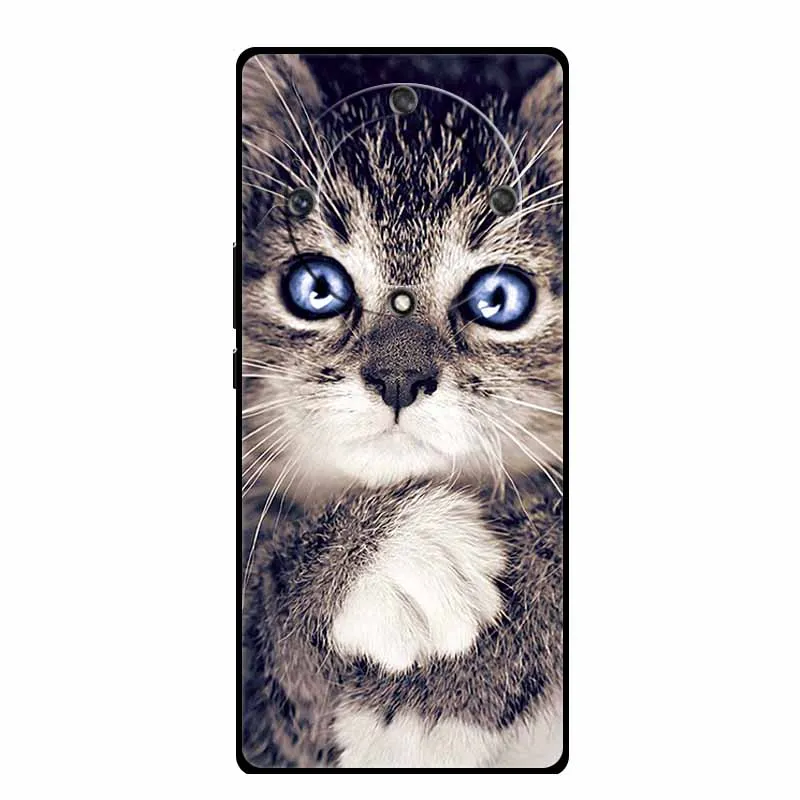 Wolf Lion Tiger Cat Black Silicone Soft Phone Case Cover