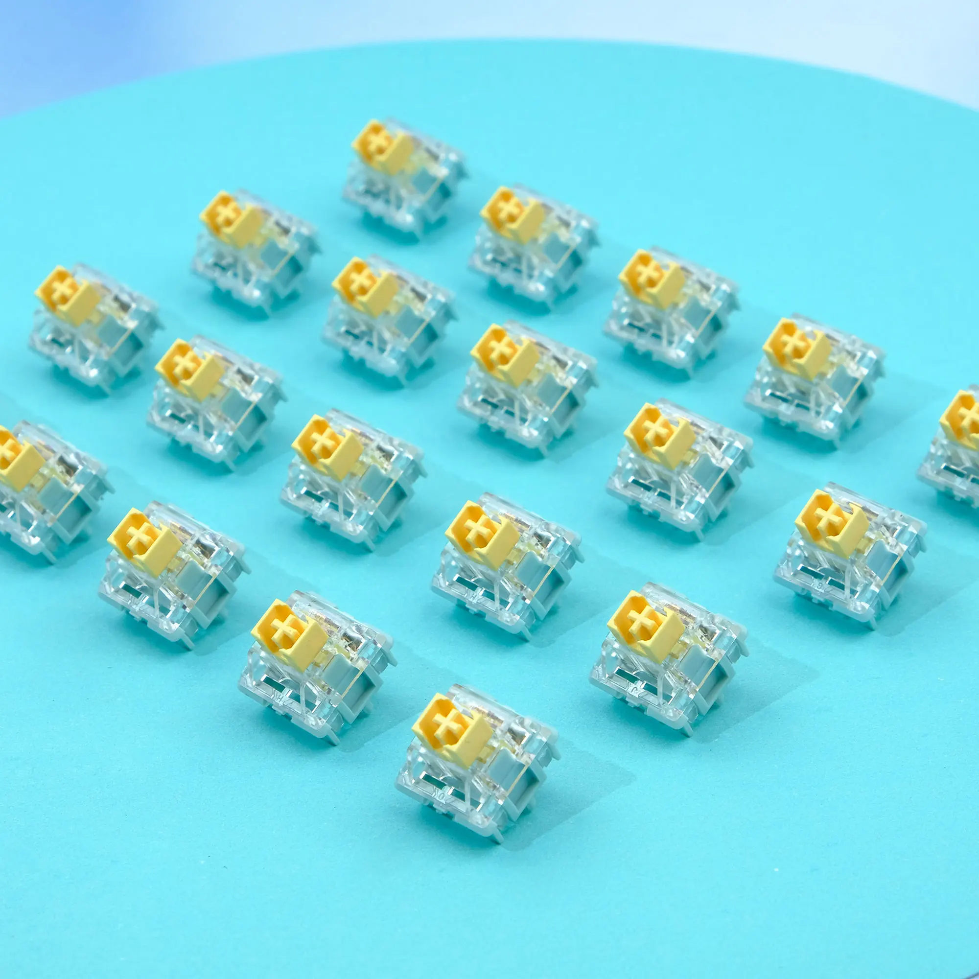 Wholesales KBDiy Sea Salt Lemon Switch Linear DIY Custom Mechanical Keyboard Compatible Cherry MX SMD 5Pin Switches
