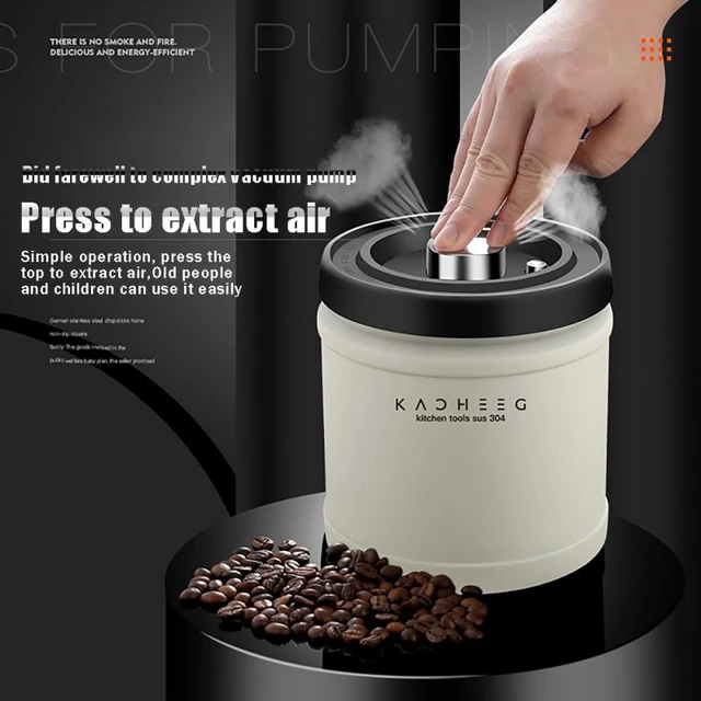 Press-Sealed Food Vacuum Storage Container for Grains, Coffee