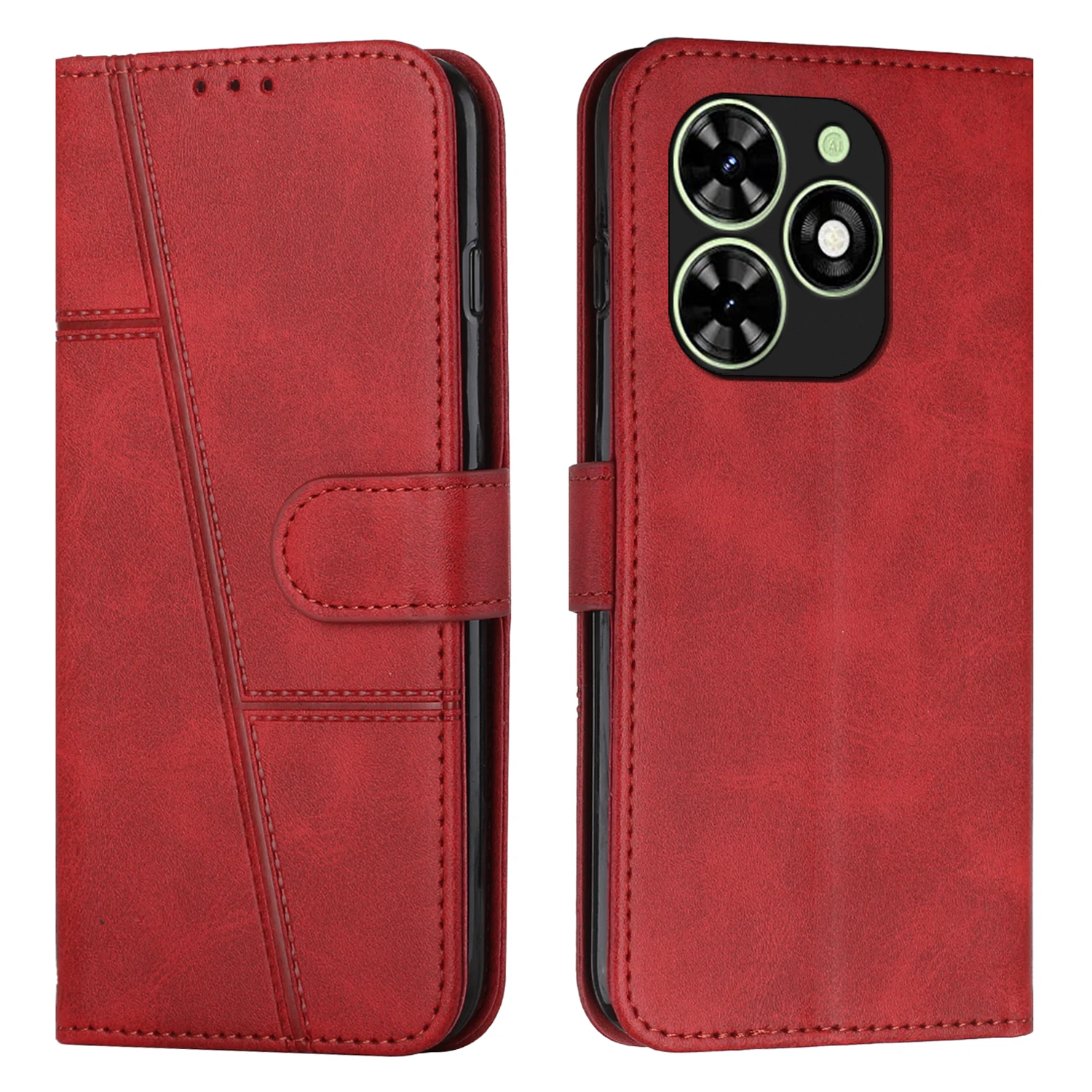 Leather Phone Wallet Case - Elegant Book Design Cover