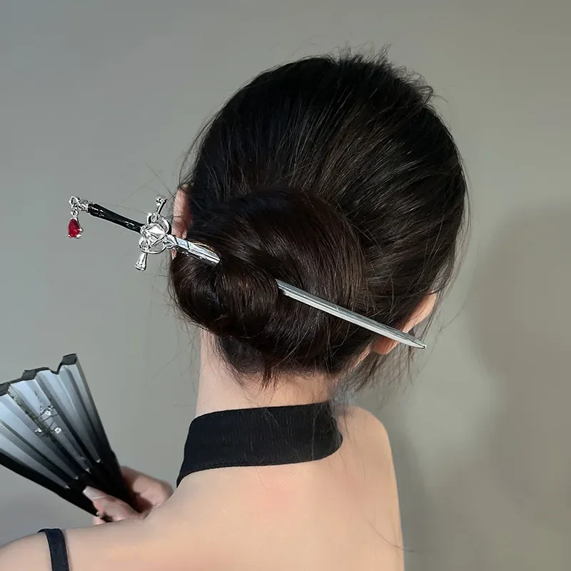 Word Hairpin Headdress for Women Girls Chinese Style Vintage Hair Sticks DIY Hairstyle Ponytail Holder Hair Accessories Jewelry hair accessory,hair stick