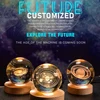 Dropshipper VIP Customized CRYSTAL BALL Wooden Base -6cm Warm White lights 2