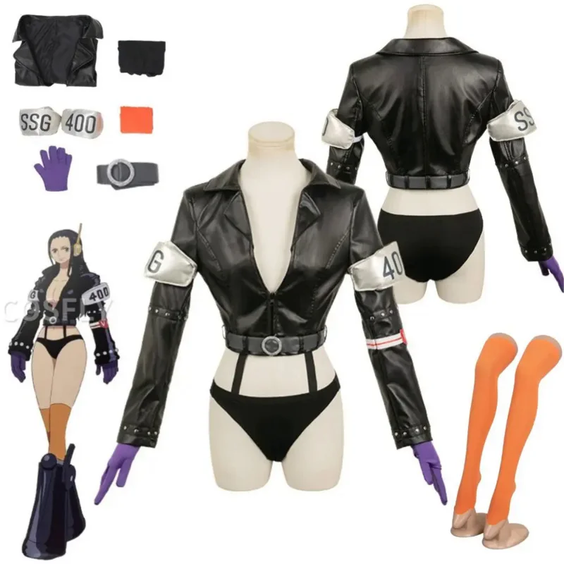 

Nico Robin Cosplay One Piece Egghead Island Fantasia Costume Disguise Adult Women Jacket Shorts Outfit Halloween Carnival Suit