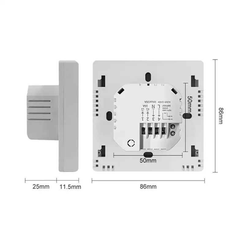 Acquista Termostato programmabile Caldaia a gas/Elettrico/Riscaldamento a pavimento ad acqua 3A/16A Display LCD Regolatore di temperatura per pavimento caldo in Italia a partire da 13