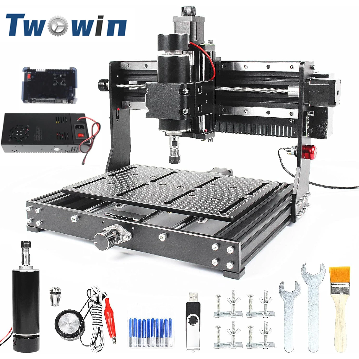 CNC1310 ルーターキット組立済み LEDレーザー5.5W付 レーザー