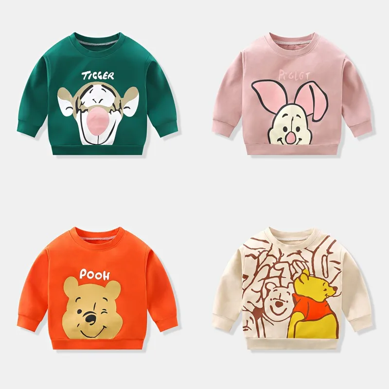 Kids Sweatshirt Disney Cartoon Hoodies Toddler Baby Unisex Long-sleeved Sweatshirts Spring