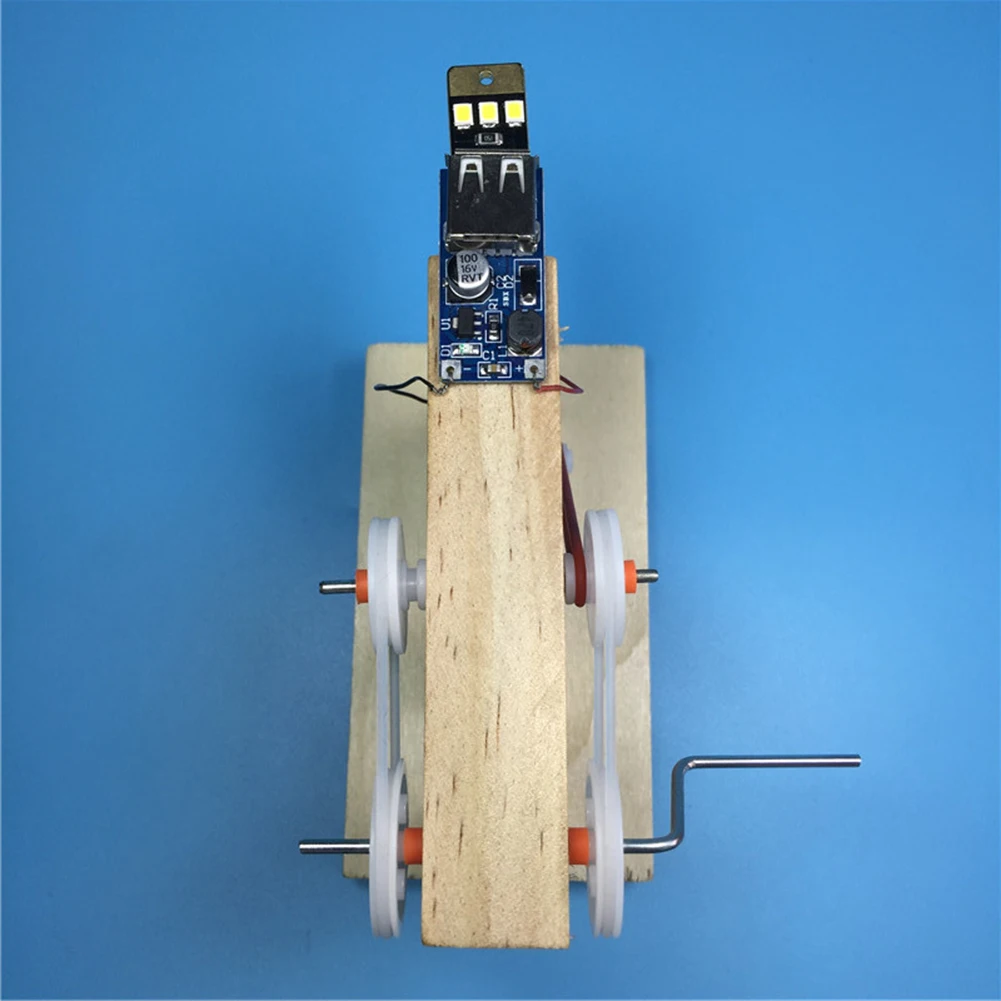 DIY 다이나모 발전기 모델 목재 발명 과학 실험 조립 장난감
