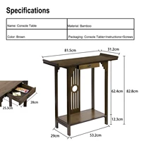 Table console d'entrée de style chinois, table d'appoint, entrée avec tiroir, étagère de rangement, meubles en bois 4