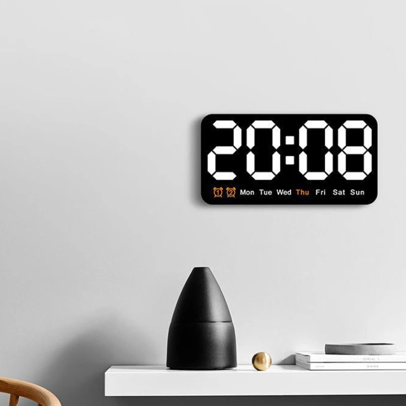 Digital Wall Clock Simple Large Screen Hanging Dual Purpose