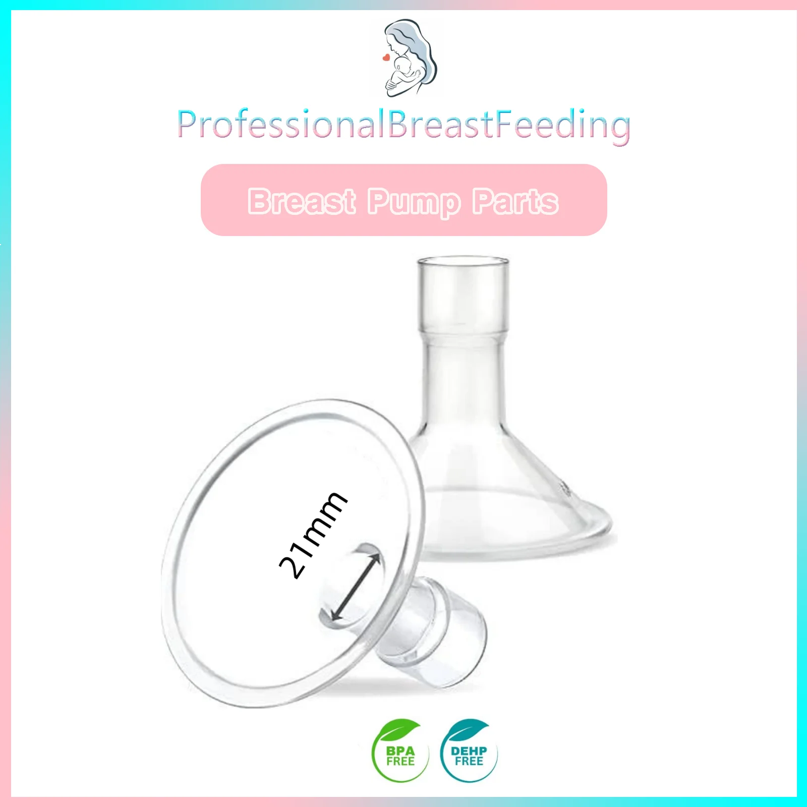 Compatible with Spectra Breast Pump accessories PP Flange 15mm 17mm 19mm 21mm BPA Free Food Grade Shield can size