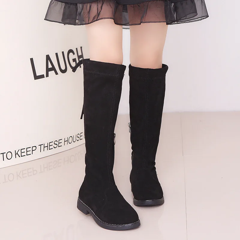 

Girls Over-the-knee Boots Princess Korean Big Children's High Boots 2023 New Winter Soft Tube Plus Warm Plush Kids Snow Boots
