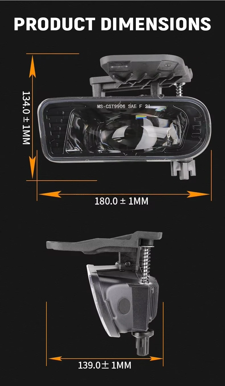 DOT SAE Led Fog Light for GMC Yukon 2001-2006 Sierra 1500HD 2500 High Brightness Front Passing Lamp Plug and Play Waterproof detail image 2