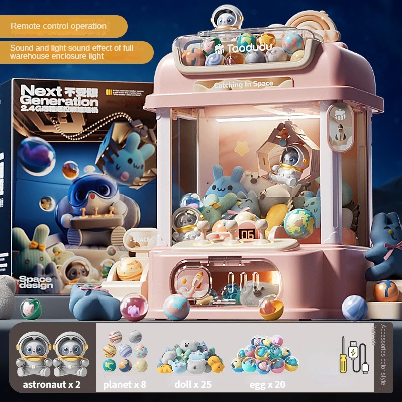 Children Remote Control Mini Claw Machine Toys Automatic Coin Operated Play Game Arcade Crane Doll Machines Kids Birthday Gifts 6