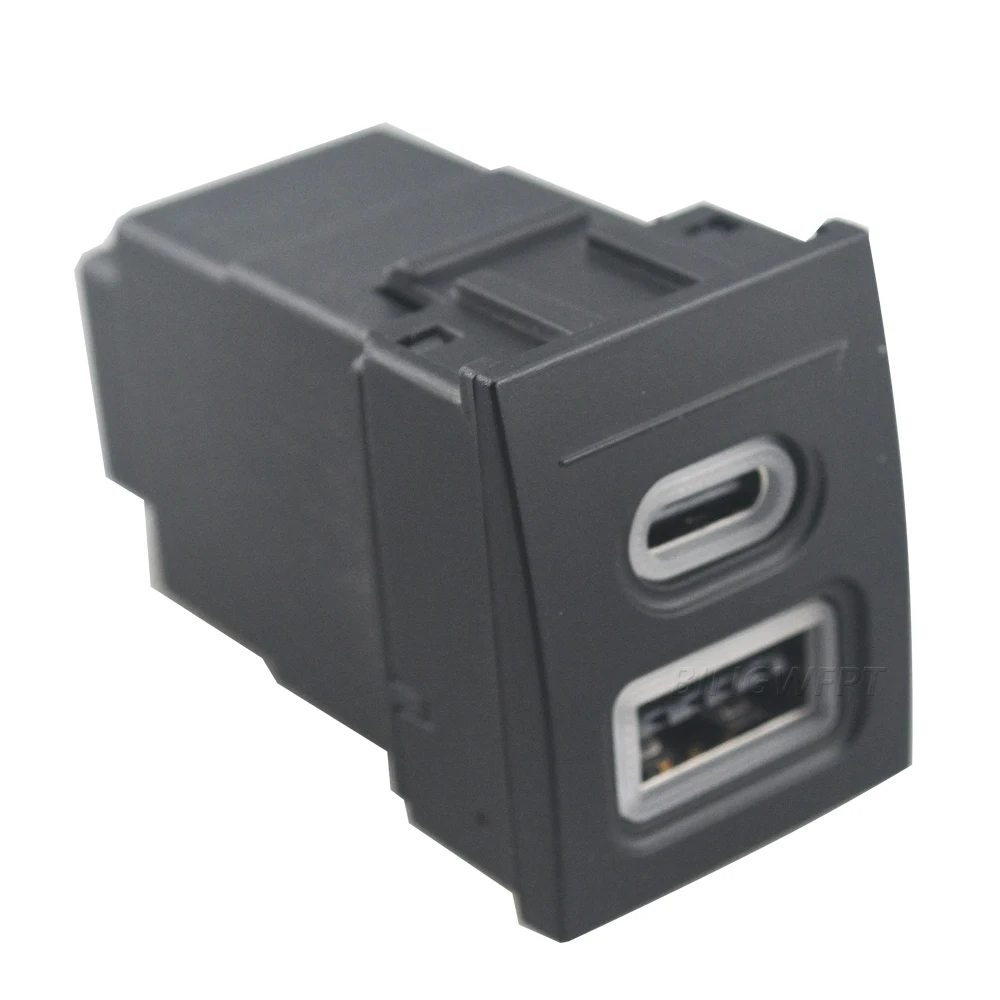 Car USB Charger PD Quick Charge QC3.0 Phone Charging Adapter Outlet Button For V