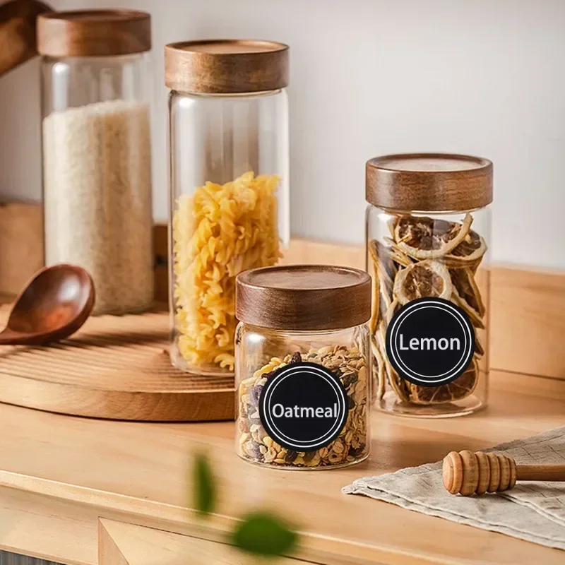 Self-Adhesive Spice Jars Labels 240/60PCS Glass Bottles Sticker Tags Waterproof Kitchen Seasoning Label Stickers Containers