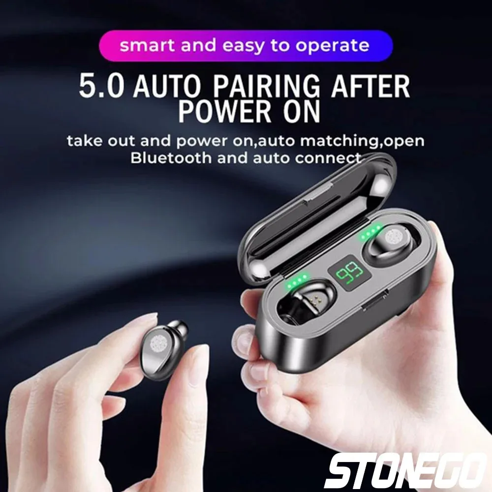 Wireless Earphones wireless earbuds wireless bluetooth earphones wireless bluetooth headphones Wireless Bluetooth Earbuds TWS Sports Waterproof Earphones HiFi Noise-Cancelling Deep Bass Dual Ear With Charging Case
