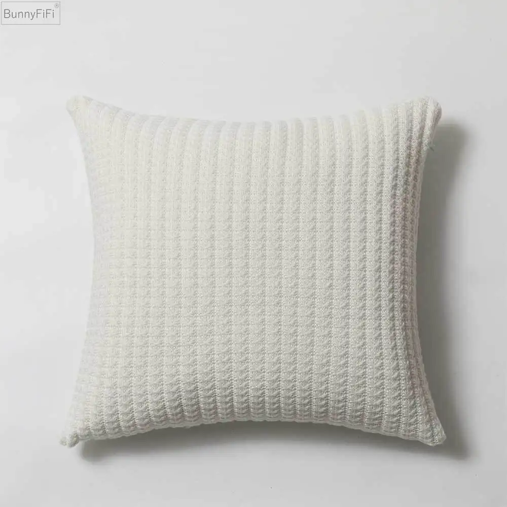 

Cushion Cover 45x45cm Mustard Yellow Soft Pink Beige Grey Pillow Cover Knit Home decoration Square Pillow Case For sofa Bed