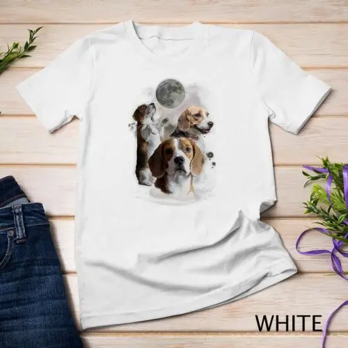 

Футболка Howling at the Moon-забавная рубашка Beagle-футболка Beagle унисекс