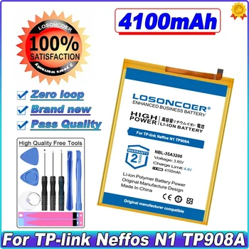 LOSONCOER 4100mAh NBL-35A3200 Mobile Phone Battery For TP-link Neffos N1 TP908A Batteries