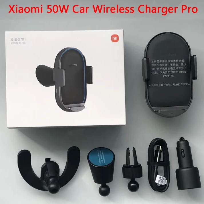 Xiaomi Car Wireless Charger Pro 50W Max Wireless Flash Charging Automatic Sensor Stretching Smart Cooling Phone Holder Mount samsung charging station Wireless Chargers