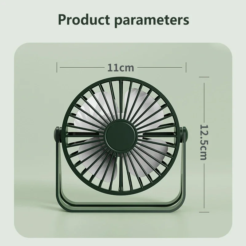 Portable Mini USB Rechargeable Ultra Quiet Desk Fan for Home, Office, and Dorm Use