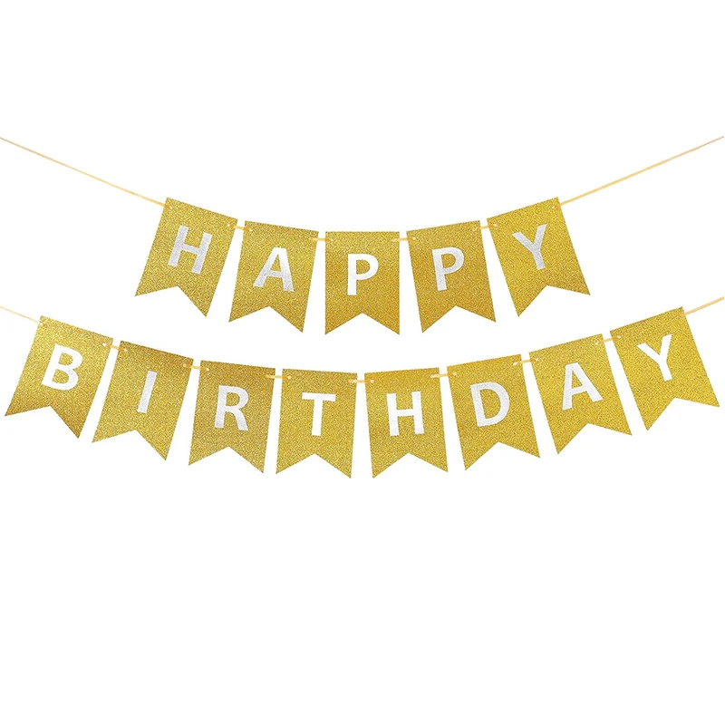 

Золотой баннер на день рождения с блестящими буквами, блестящий баннер на день рождения, блестящие подвесные знаки на день рождения, товары для дня рождения