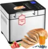 Stainless Steel Bread Maker, 2LB Bread Machine BPA-Free Non-Stick 5-Layer Superior Die-Cast Ceramic Pan, Auto Fruit Nut Dispense 1