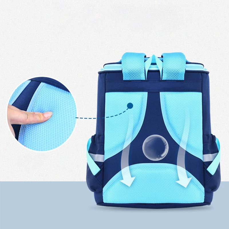 OYIXINGER High Quality Nylon Schoolbag For Primary Students Light Satchel Boys And Girls U-shaped Opening Bookbag Waterproof Bag