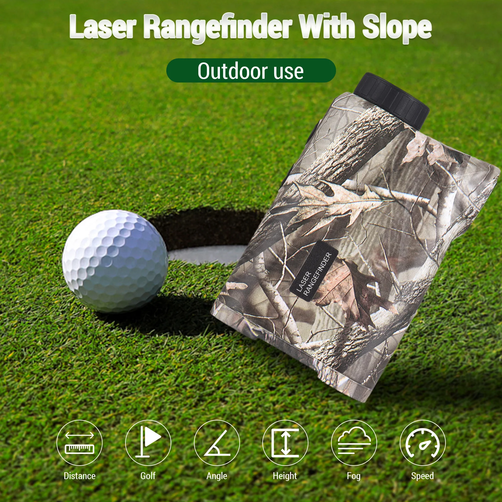 Golf Laser Rangefinder Digital Hunting Monocular Telescope With Height and Angle Measurement 600M/800M/1000M