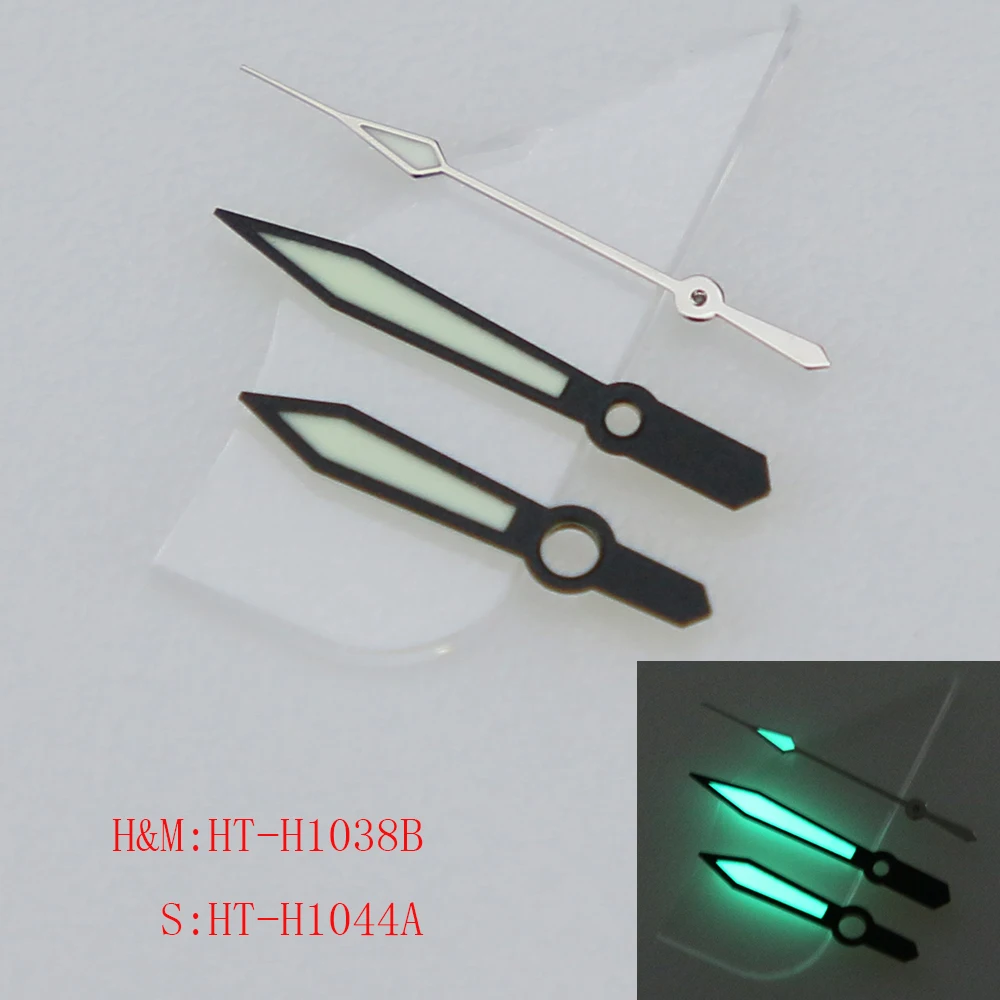 Green Luminous Silver Black Watch Hands for NH Movement Series SKX007