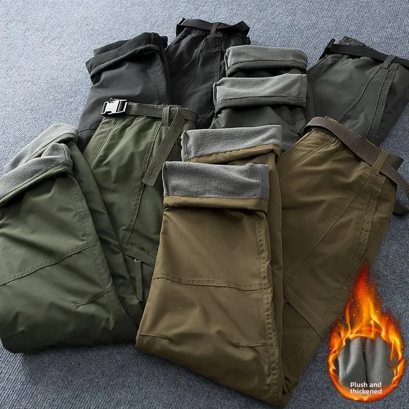 Pantalon randonnée homme doublé polaire - Hiver automne imperméable pêche trekking montagne