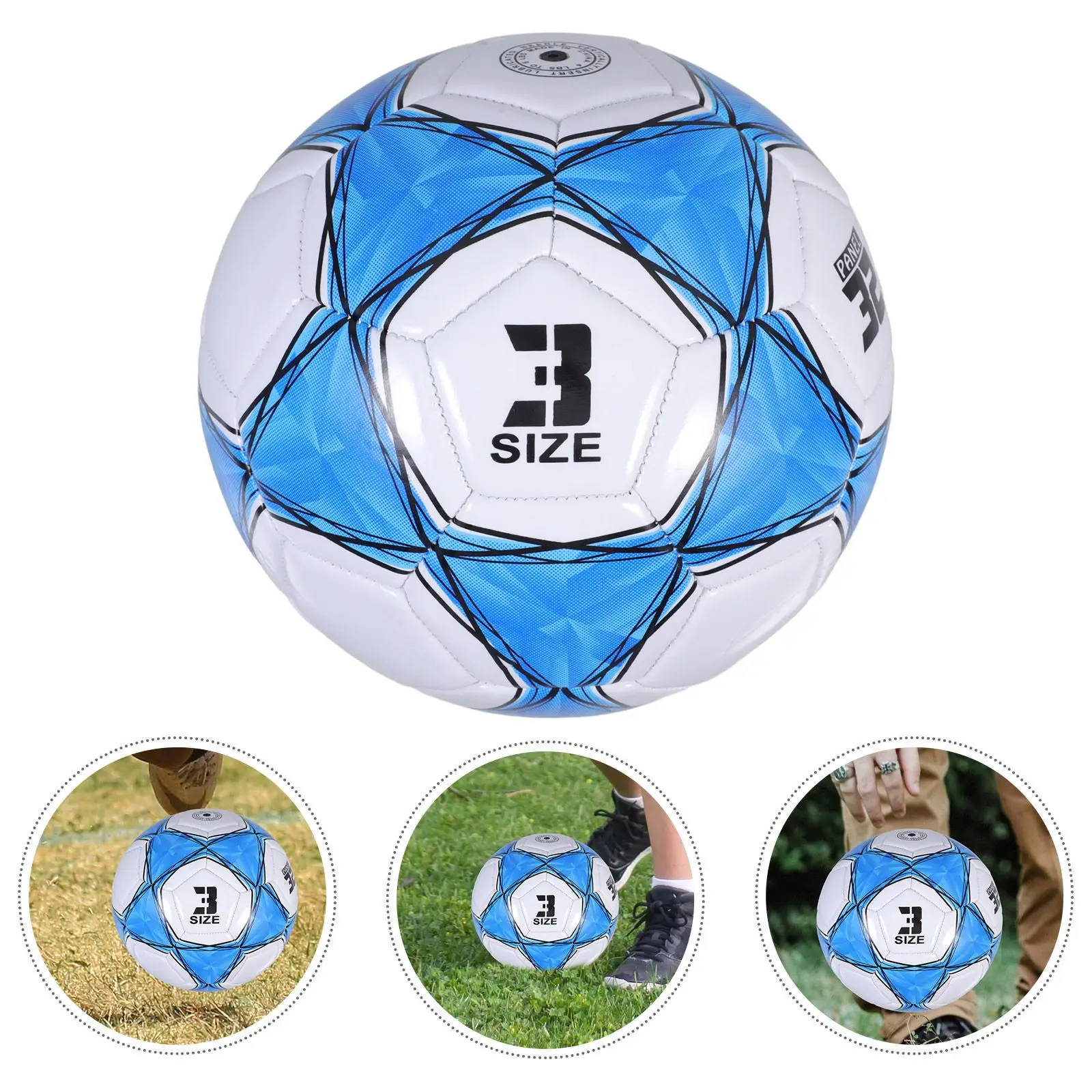 1pc Thickened Football Youth Soccer Ball Kids Training Toddler Outdoor Sports Handstitched Pvc Size Durable Practice