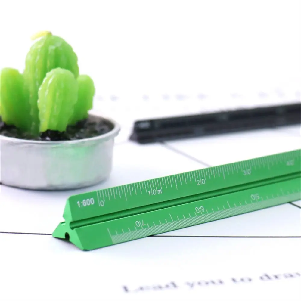 Stainless Steel Ruler Triangle Ruler Drawing Ruler 15cm 30cm Aluminum Triangular Scale Ruler 1:20-1:600 Alloy Metal Scale stainless steel ruler,triangle ruler,drawing ruler