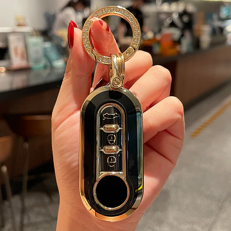 Flip Key Foldiing Tpu Car Key Case Cover Per Fiat Ducato 500 500L Panda Grande Punto Key Shell Holder Protector Accessori Per Auto
