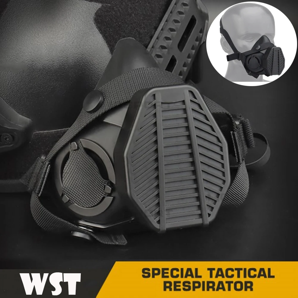 

Special Operations Tactical Respirator Half-mask Replaceable Filter Antidust Mask Airsoft Paintball Military Shooting Gas Mask