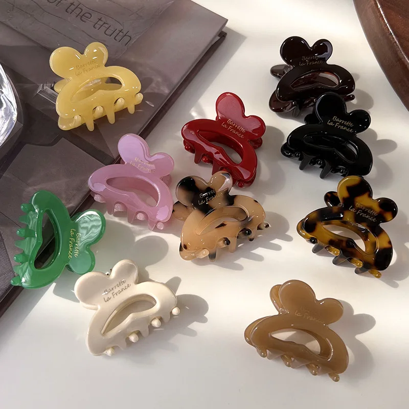 1Pc Mini Acetat Haar Clip für Frauen Mädchen Haar Klaue Chic Barrettes Krabben Haarnadel Styling Klaue Clip Haare Zubehör neue Mode