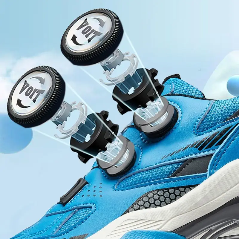 Double Rotating Button Sneakers Men's and Women's Table Tennis Shoes Non-slip Tennis Shoe Competition Training Badminton Shoes