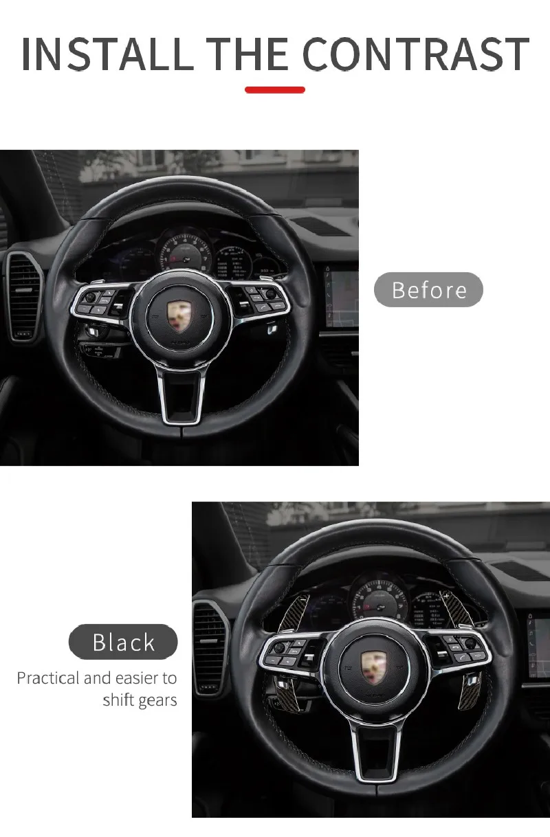 T-carbon Paddle Shift For Porsche 911 991 Boxster Cayman 718 Cayenne Macan Panamera 911 981 Carbon Fiber Paddle Shifter