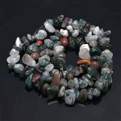 Natural Stone Irregular Crystal Agate Gravel Beads - Length about 39cm (Indian Agate)