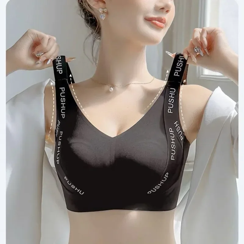 MOYISU JPN UK Full Cup Big Bra with Small Bra Women's Summer Thin Collection Breast Anti-sag Plus Size Seamless Sports Bra M-3XL 2