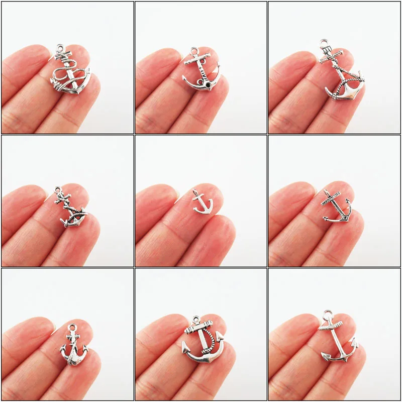 

Fashion New Ocean Ship's Anchor Charms Tibetan Silver Plated Pendants For Gifts Jewelry