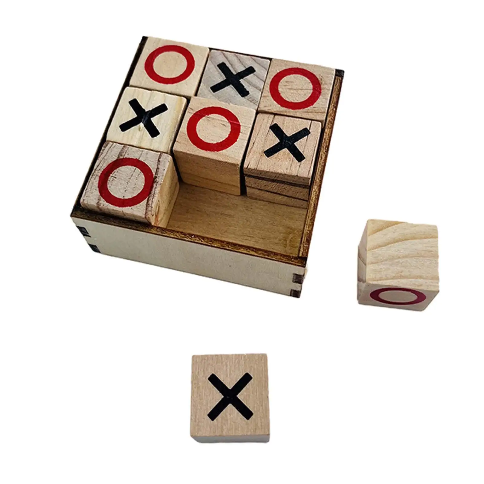 Tic Tac Toe Gioco Da Tavolo In Legno Divertente Gioco Da Tavolo Per La Decorazione Del Tavolino Da Caffè Adulti