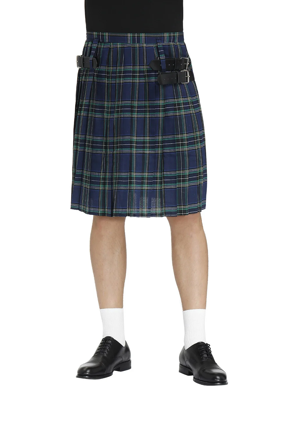 Karierter Faltenrock für Herren, schottisches Feiertags-Kilt-Kostüm, traditionelles Kostüm, Bühnenrock – Detail 12