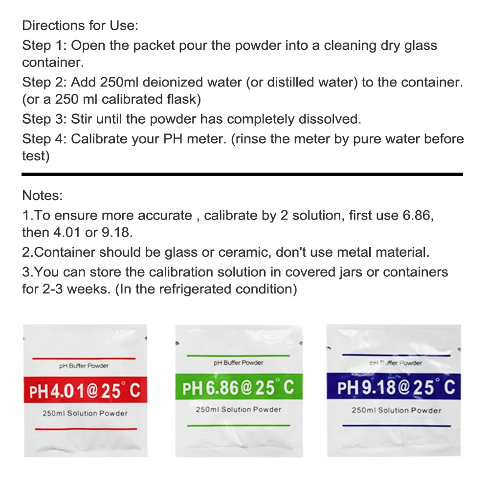 PH Meter Calibration Powder Solution For Test Meter