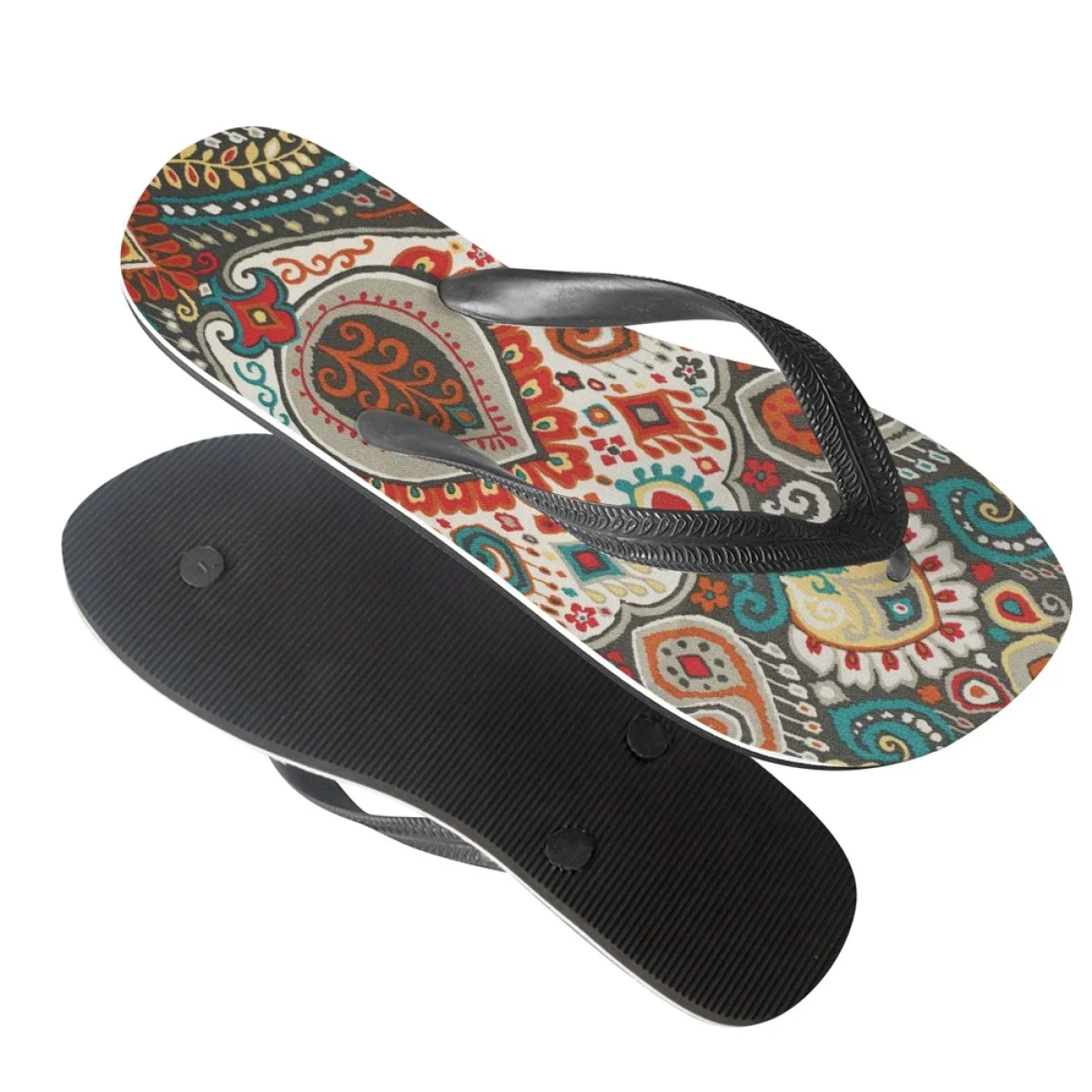 Ethnic Boho Pattern Print Women Outdoor Travel Flip Flops Summer Students Leisure Sandals Seaside Resort Hawaii Ladies Slippers