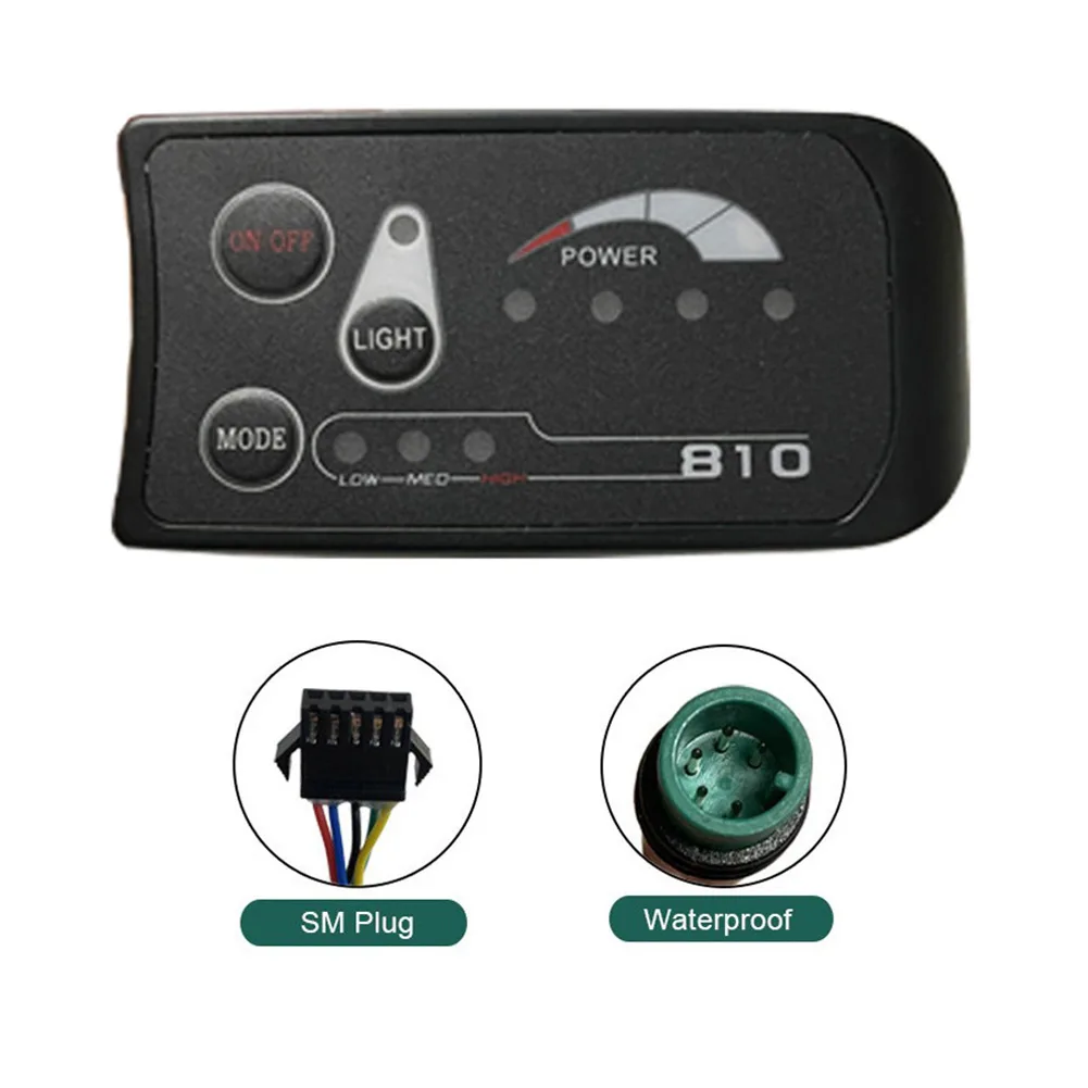 

Electric Bicycle Display JN Controller Panel 36V 48V S810 LED Display Panel Waterproof Gear Memory Function Wide Applicatons