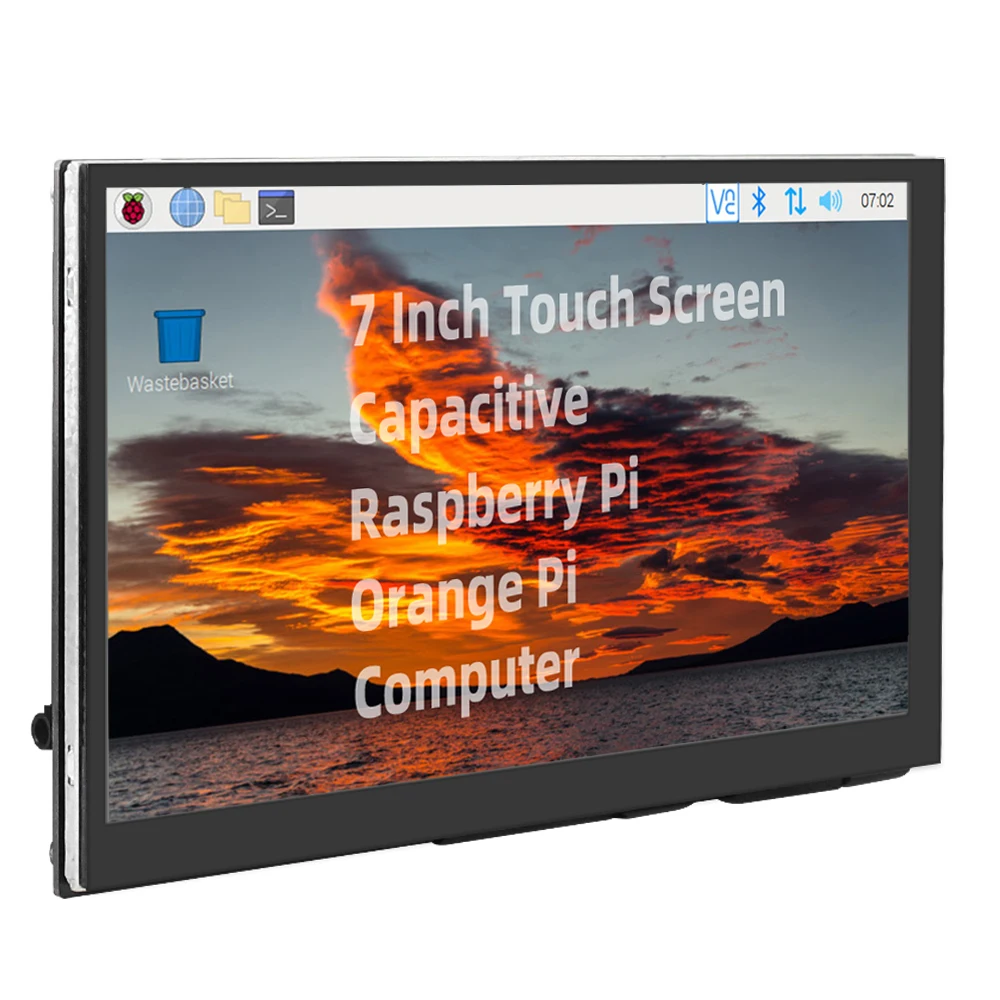 Polegada Tela de Toque Raspberry pi Lcd Hdmi-display Compatível para Laranja pi Jetson Nano Monitor de Tela Secundária do Computador 7